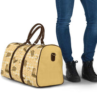 Yellow Palaka Hawaii Cowboy Travel Bag Puakenikeni Lei Paniolo Papale Seamless Vibes LT14 - Polynesian Pride