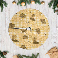 Yellow Palaka Hawaii Cowboy Tree Skirt Puakenikeni Lei Paniolo Papale Seamless Vibes LT14 Casual Yellow - Polynesian Pride