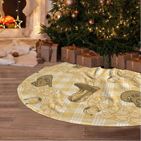 Yellow Palaka Hawaii Cowboy Tree Skirt Puakenikeni Lei Paniolo Papale Seamless Vibes LT14 - Polynesian Pride