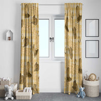 Yellow Palaka Hawaii Cowboy Window Curtain Puakenikeni Lei Paniolo Papale Seamless Vibes LT14 - Polynesian Pride