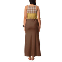 Aloha Hawaii Cowboy Custome Family Matching Tank Maxi Dress and Hawaiian Shirt Puakenikeni Lei Palaka Tassel Style LT14 - Polynesian Pride