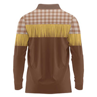 Aloha Hawaii Cowboy Custome Long Sleeve Polo Shirt Puakenikeni Lei Palaka Tassel Style LT14 - Polynesian Pride