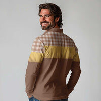 Aloha Hawaii Cowboy Custome Long Sleeve Polo Shirt Puakenikeni Lei Palaka Tassel Style LT14 - Polynesian Pride