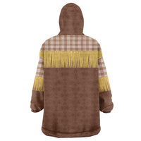 Aloha Hawaii Cowboy Custome Wearable Blanket Hoodie Puakenikeni Lei Palaka Tassel Style LT14 - Polynesian Pride