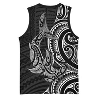 New Zealand Hammerhead Shark Basketball Jersey Maori Haehae Mangopare Black LT14 - Polynesian Pride