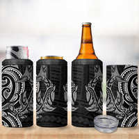 New Zealand Hammerhead Shark 4 in 1 Can Cooler Tumbler Maori Haehae Mangopare Black LT14 - Polynesian Pride