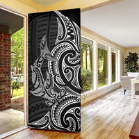 New Zealand Hammerhead Shark Door Cover Maori Haehae Mangopare Black LT14 - Polynesian Pride