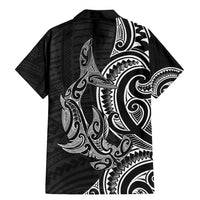 New Zealand Hammerhead Shark Family Matching Mermaid Dress and Hawaiian Shirt Maori Haehae Mangopare Black LT14 - Polynesian Pride
