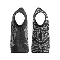 New Zealand Hammerhead Shark Christmas Knitted V-Neck Vest Maori Haehae Mangopare Black LT14 - Polynesian Pride