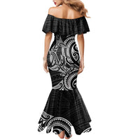 New Zealand Hammerhead Shark Mermaid Dress Maori Haehae Mangopare Black LT14 - Polynesian Pride
