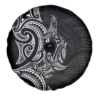 New Zealand Hammerhead Shark Spare Tire Cover Maori Haehae Mangopare Black LT14 - Polynesian Pride