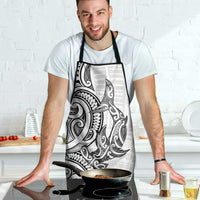 New Zealand Hammerhead Shark Apron Maori Haehae Mangopare White - Polynesian Pride