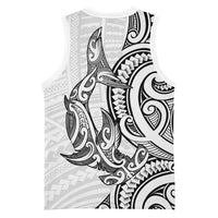 New Zealand Hammerhead Shark Basketball Jersey Maori Haehae Mangopare White LT14 - Polynesian Pride