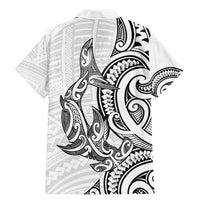 New Zealand Hammerhead Shark Family Matching Mermaid Dress and Hawaiian Shirt Maori Haehae Mangopare White LT14 - Polynesian Pride