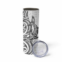 New Zealand Hammerhead Shark Skinny Tumbler Maori Haehae Mangopare White LT14 - Polynesian Pride