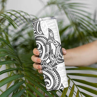 New Zealand Hammerhead Shark Skinny Tumbler Maori Haehae Mangopare White LT14 - Polynesian Pride