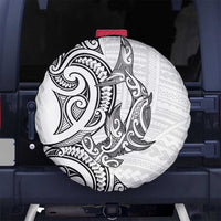 New Zealand Hammerhead Shark Spare Tire Cover Maori Haehae Mangopare White LT14 No hole White - Polynesian Pride