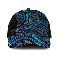 New Zealand Hammerhead Shark Baseball Net Cap Maori Haehae Mangopare Galaxy - Polynesian Pride