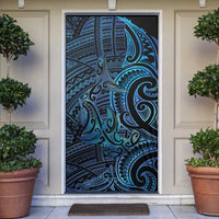 New Zealand Hammerhead Shark Door Cover Maori Haehae Mangopare Galaxy LT14 Blue - Polynesian Pride