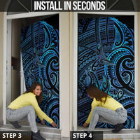 New Zealand Hammerhead Shark Door Cover Maori Haehae Mangopare Galaxy LT14 - Polynesian Pride