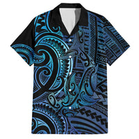 New Zealand Hammerhead Shark Hawaiian Shirt Maori Haehae Mangopare Galaxy LT14 Blue - Polynesian Pride