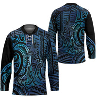 New Zealand Hammerhead Shark Hockey Jersey Maori Haehae Mangopare Galaxy LT14 - Polynesian Pride