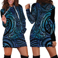 New Zealand Hammerhead Shark Hoodie Dress Maori Haehae Mangopare Galaxy LT14 - Polynesian Pride