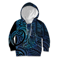 New Zealand Hammerhead Shark Kid Hoodie Maori Haehae Mangopare Galaxy - Polynesian Pride