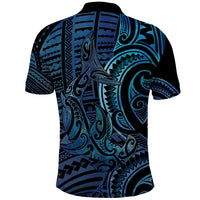 New Zealand Hammerhead Shark Polo Shirt Maori Haehae Mangopare Galaxy LT14 - Polynesian Pride