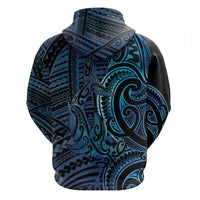 New Zealand Hammerhead Shark Zip Hoodie Maori Haehae Mangopare Galaxy LT14 - Polynesian Pride