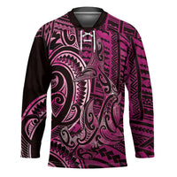 New Zealand Hammerhead Shark Hockey Jersey Maori Haehae Mangopare Pink LT14 Unisex Pink - Polynesian Pride