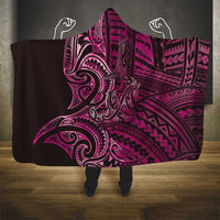 New Zealand Hammerhead Shark Hooded Blanket Maori Haehae Mangopare Pink LT14 - Polynesian Pride