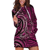 New Zealand Hammerhead Shark Hoodie Dress Maori Haehae Mangopare Pink LT14 Pink - Polynesian Pride