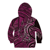 New Zealand Hammerhead Shark Kid Hoodie Maori Haehae Mangopare Pink LT14 - Polynesian Pride