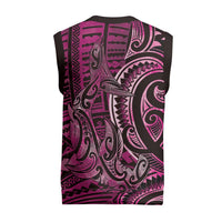 New Zealand Hammerhead Shark Christmas Knitted V-Neck Vest Maori Haehae Mangopare Pink LT14 - Polynesian Pride