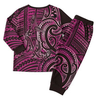 New Zealand Hammerhead Shark Christmas Pajama Set Maori Haehae Mangopare Pink LT14 - Polynesian Pride