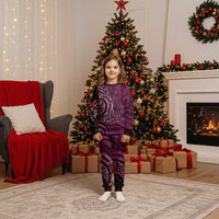 New Zealand Hammerhead Shark Christmas Pajama Set Maori Haehae Mangopare Pink LT14 Kid Pink - Polynesian Pride