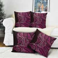 New Zealand Hammerhead Shark Pillow Cover Maori Haehae Mangopare Pink - Polynesian Pride