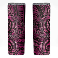 New Zealand Hammerhead Shark Skinny Tumbler Maori Haehae Mangopare Pink LT14 Pink - Polynesian Pride