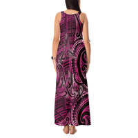 New Zealand Hammerhead Shark Tank Maxi Dress Maori Haehae Mangopare Pink LT14 - Polynesian Pride