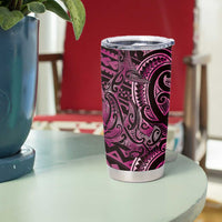 New Zealand Hammerhead Shark Tumbler Cup Maori Haehae Mangopare Pink LT14 - Polynesian Pride