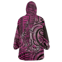 New Zealand Hammerhead Shark Wearable Blanket Hoodie Maori Haehae Mangopare Pink LT14 - Polynesian Pride
