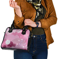 Pink Palaka Japanese Patterns Shoulder Handbag Asanoha Seigaiha Sakura Motif - Polynesian Pride