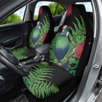 New Zealand Tui Bird Christmas Car Seat Cover Maori Fern Mix Pohotukawa LT14 - Polynesian Pride