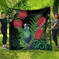 New Zealand Tui Bird Christmas Quilt Maori Fern Mix Pohotukawa LT14 - Polynesian Pride