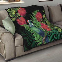 New Zealand Tui Bird Christmas Quilt Maori Fern Mix Pohotukawa LT14 - Polynesian Pride