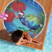 New Zealand Takahe Christmas Beach Blanket Maori Fern Mix Pohotukawa LT14 - Polynesian Pride