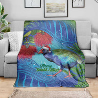 New Zealand Takahe Christmas Blanket Maori Fern Mix Pohotukawa LT14 - Polynesian Pride