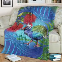 New Zealand Takahe Christmas Blanket Maori Fern Mix Pohotukawa LT14 - Polynesian Pride