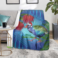 New Zealand Takahe Christmas Blanket Maori Fern Mix Pohotukawa LT14 - Polynesian Pride